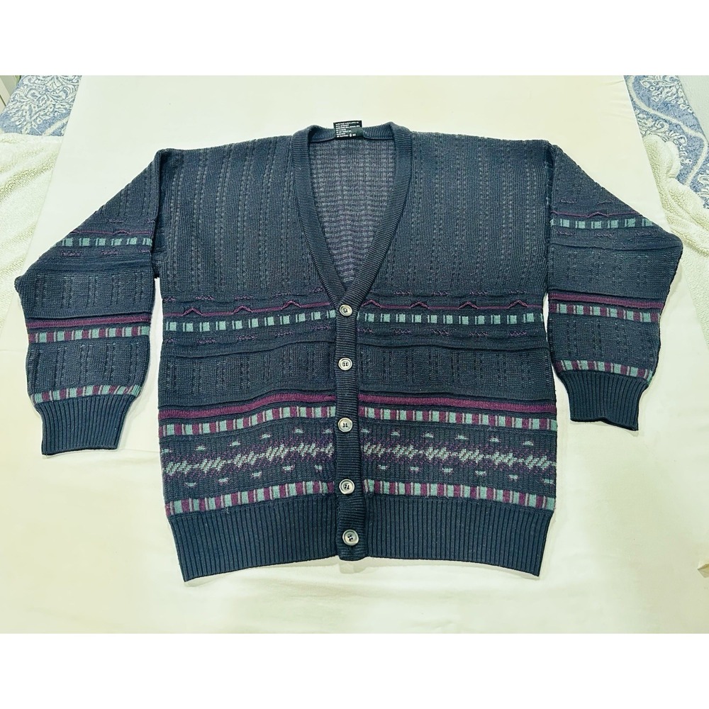 Rapp Knitwear Australia 100% Wool Cardigan Men‎ XXL Cottagecore Grandpa Vtg 90s